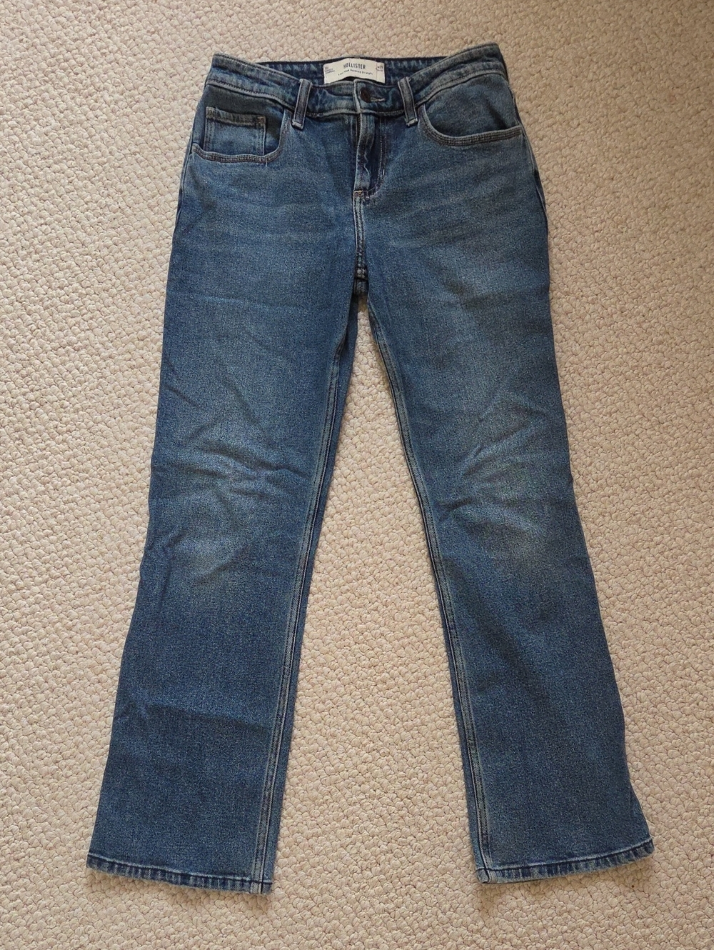 Hollister Medium Blue Low-Rise Relaxed Jeans
